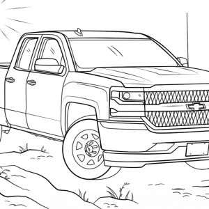 Chevy silverado double cab coloring page truck coloring pages cars coloring pages chevy silverado