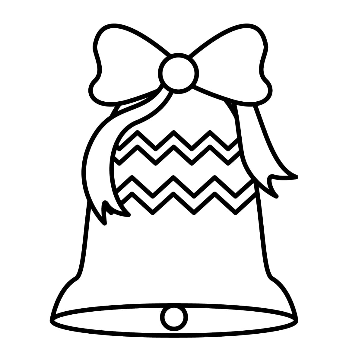 Dibujo de campanas de navidad para colorear e imprimir