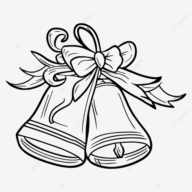 Campanas con cinta para colorear para niãos vector png dibujos cintas para colorear cintas imprimibl para colorear dibujos de campanas de plata para colorear png y vector para dcargar gratis