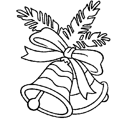 Dibujo de campanas de navidad para colorear