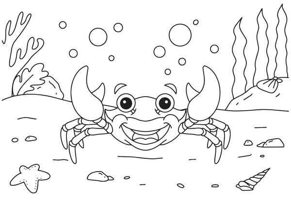 Imãgenes fotos de stock objetos en d y vectores sobre crab coloring book