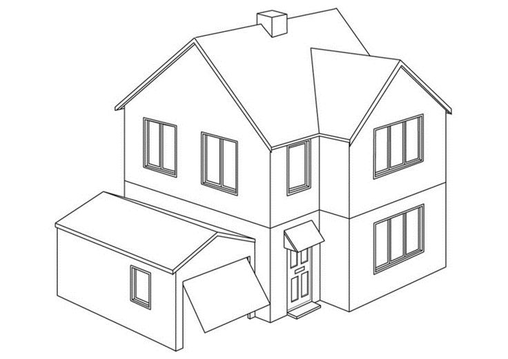 Dibujos para colorear casas dibujo de casa tipos de casas casas en d