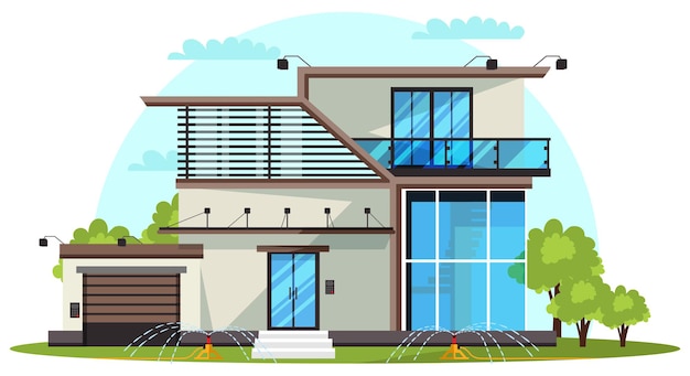 Vector e ilustracion de casa moderna para dcargar gratis