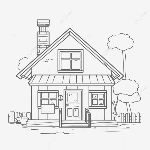 Dibujo de casa linda para colorear paginas elegante casita quema dibujo vector png dibujos dibujo de la casa dibujo de ala dibujo de anillo png y vector para dcargar gratis