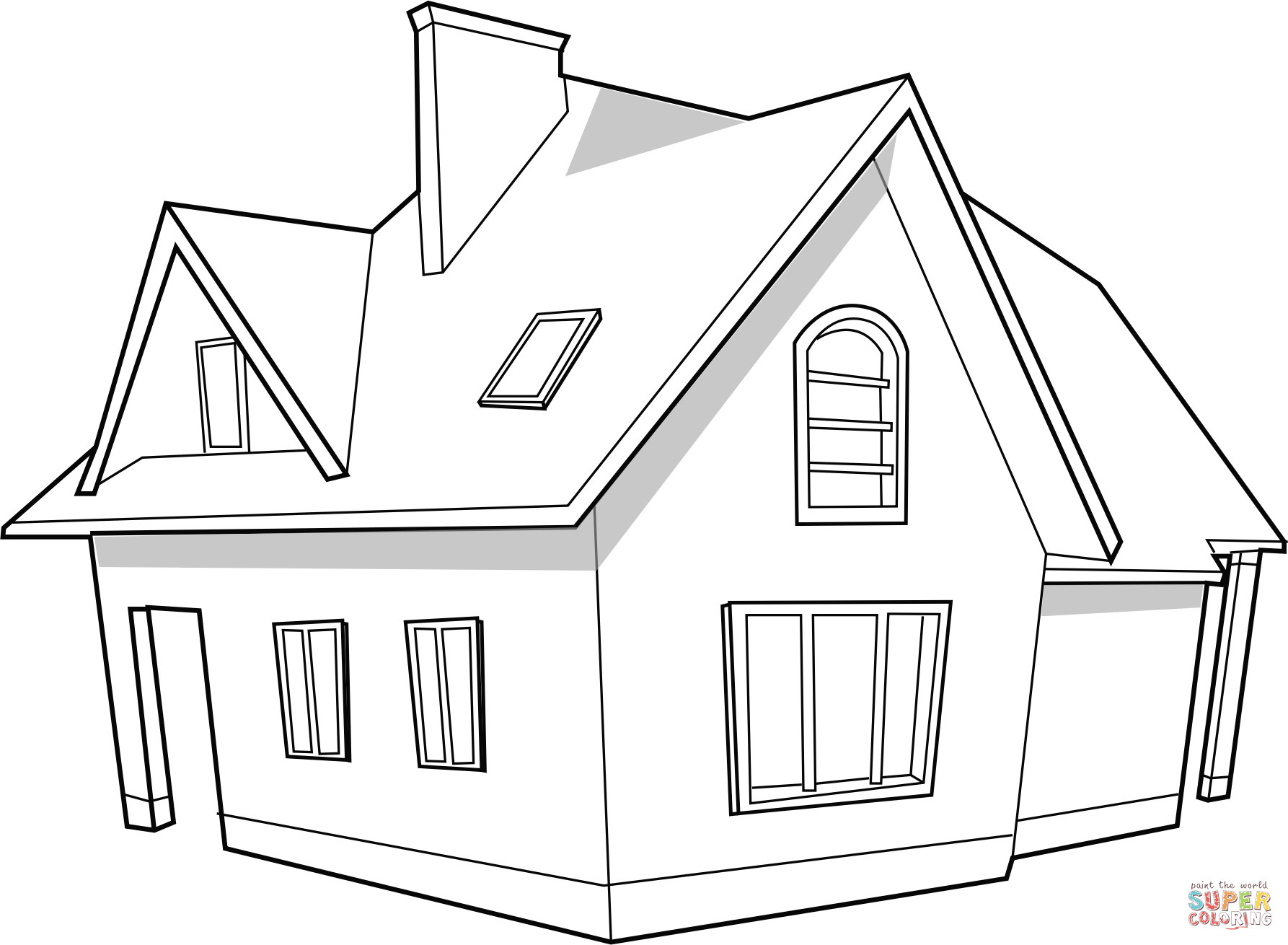 Dibujo de casa moderna para colorear dibujos para colorear imprimir gratis