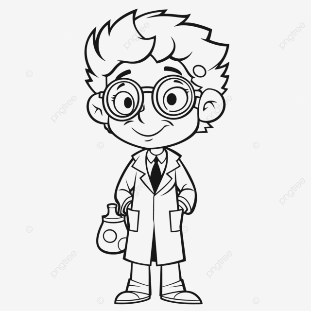 Dibujo de nião vtido o cientãfico para colorear quema pãgina vector png dibujos dibujo de vtido dibujo de ala dibujo cientãfico png y vector para dcargar gratis