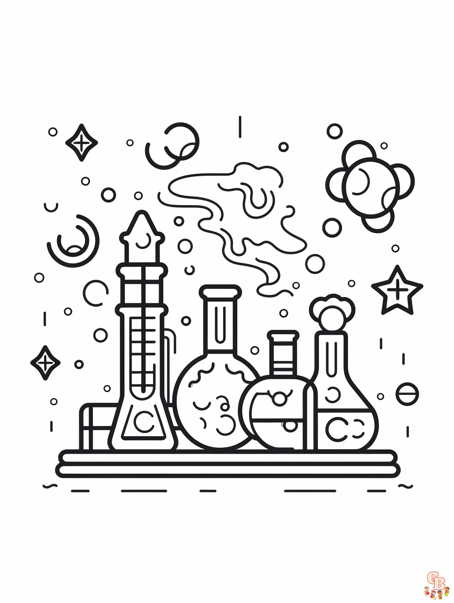 Pãginas para colorear de ciencia gratis para niãos