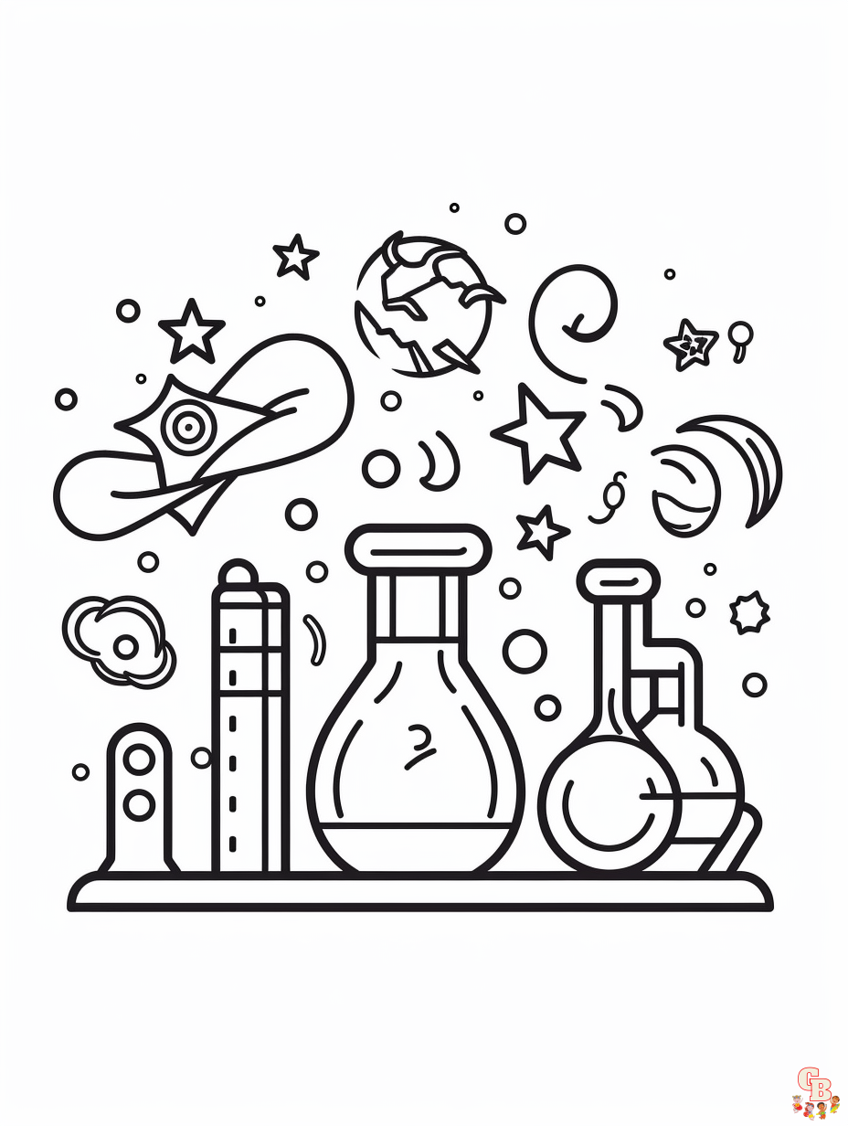 Pãginas para colorear de ciencia gratis para niãos