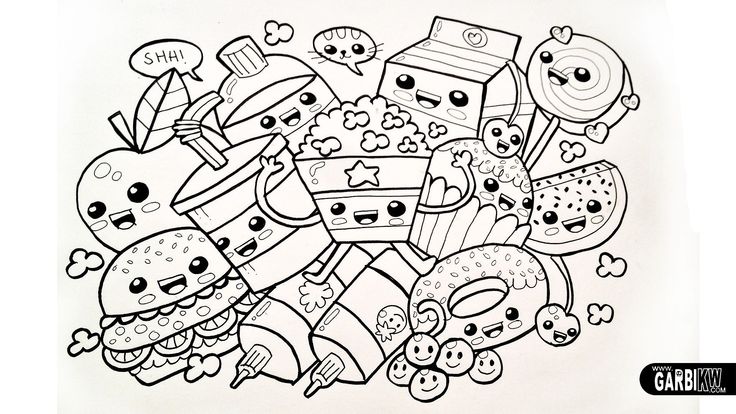 Download or print this amazing coloring page cute kawaii food â pãginas pa colorir de unicãrnio pãginas de colorir animais pãginas pa colorir da disney