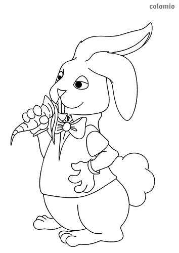 Dibujos de conejos para colorear imãgen de conejo para colorear