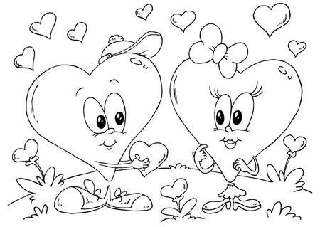 Siete bonitos dibujos de san valentãn para imprimir y colorear