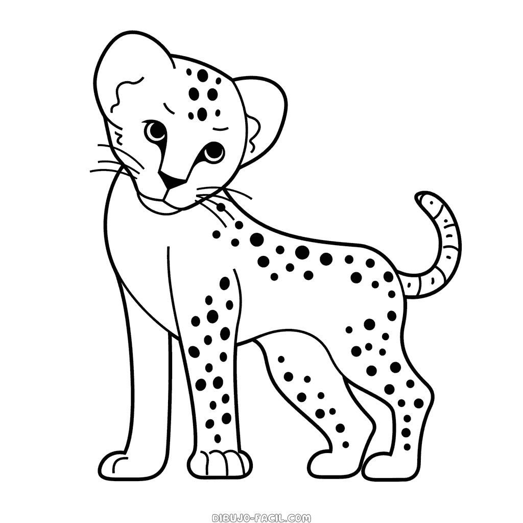 Dibujo fãcil de guepardo dibujo facil