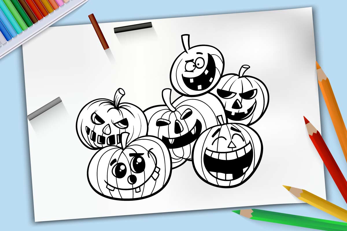 Dibujos de calabazas de halloween para colorear
