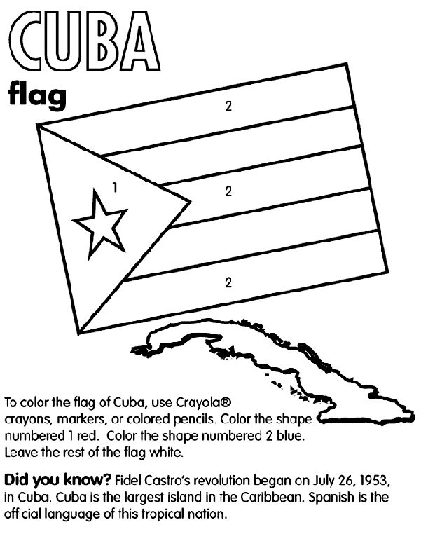 Cuba coloring page flag coloring pages cuba flag cuba
