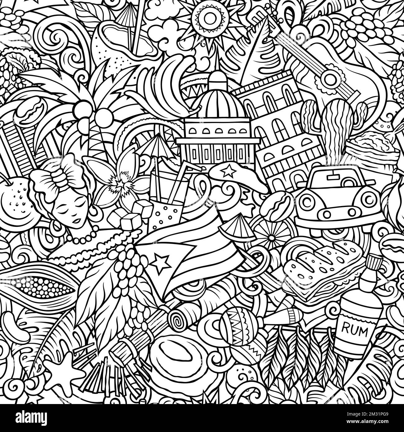 Cultura cubana imãgen vectorial de stock