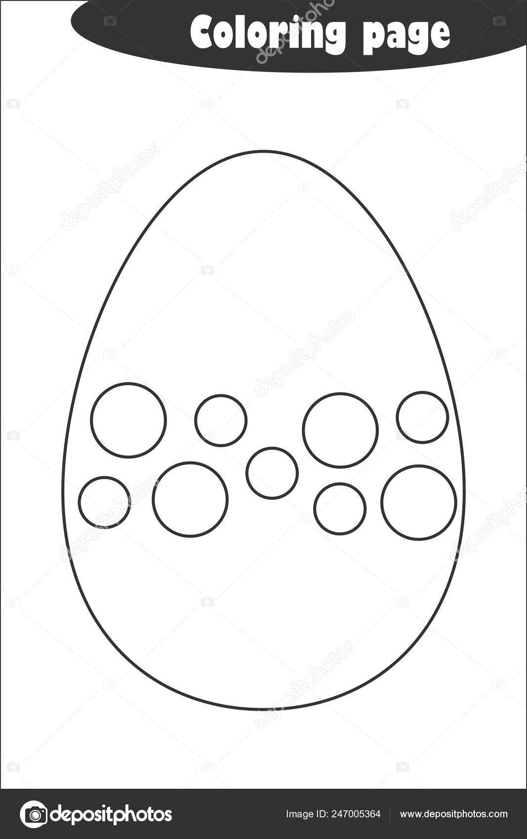 Huevo decoraciãn estilo dibujos animados pãgina para colorear juego papel vector de stock por olyabymailru