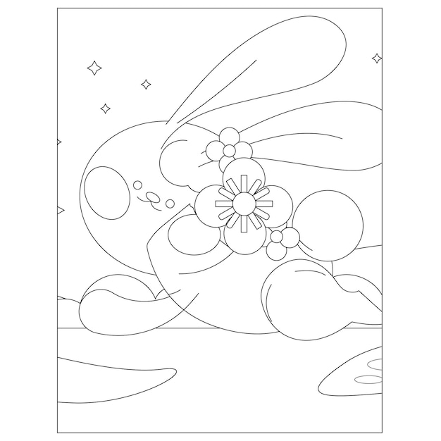 Premium vector easter coloring pages for kids