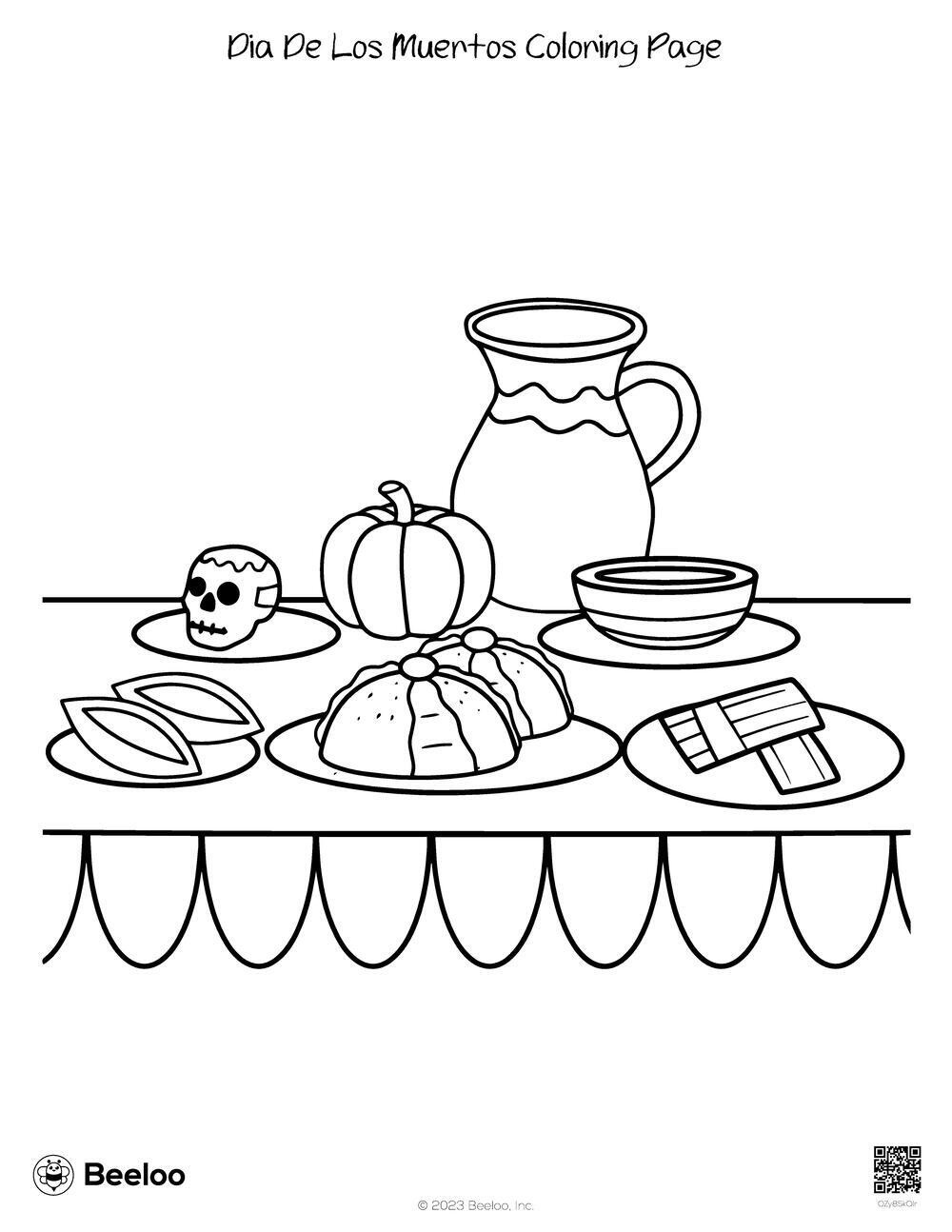 Dia de los muertos coloring page â printable crafts and activities for kids