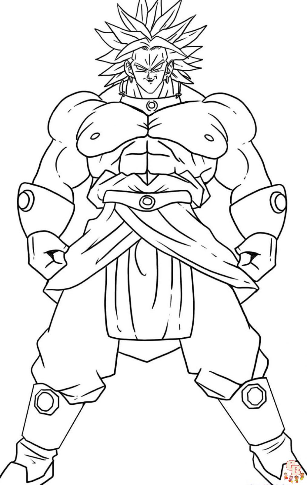 Find the best dragon ball super broly coloring pages