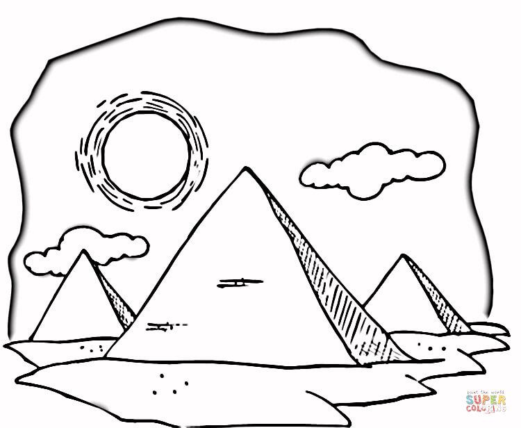 Dibujo de cãlido desierto de egipto para colorear dibujos para colorear imprimir gratis piramides de egipto dibujo egipto dibujo egipto