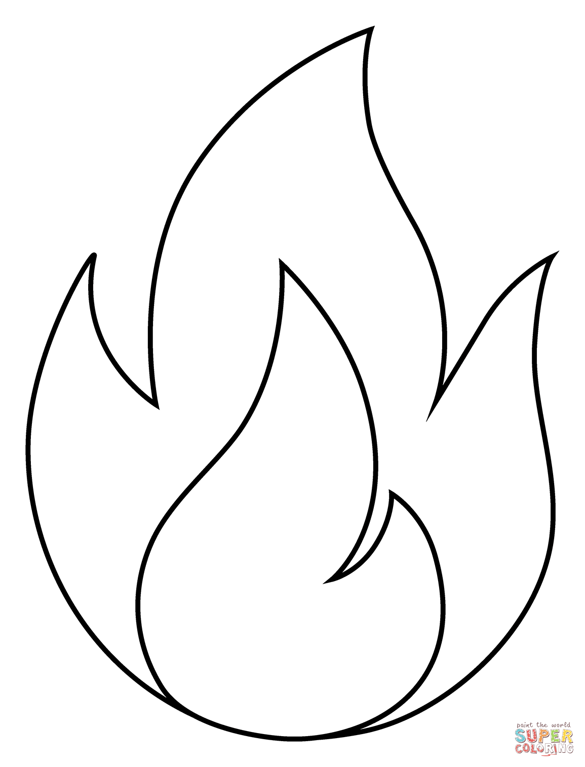 Fire emoji coloring page free printable coloring pages
