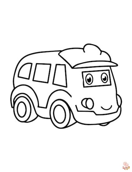 Colorea tu mundo con cute van coloring pages