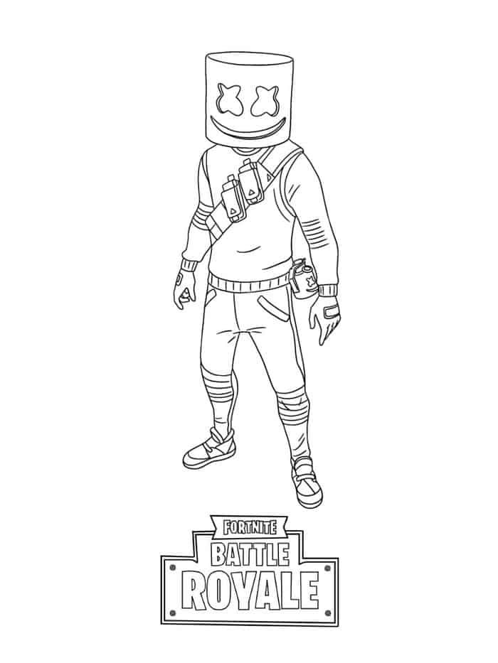 Fortnite coloring pages mshmello free coloring pages ctoon coloring pages printable coloring pages