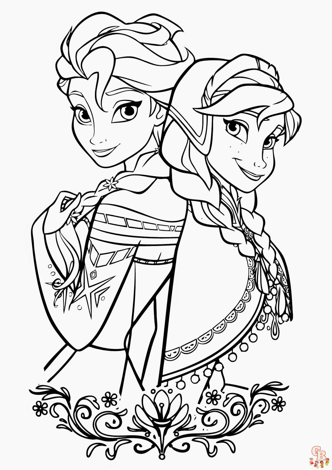 Bring the magic of frozen to life with free coloring pages
