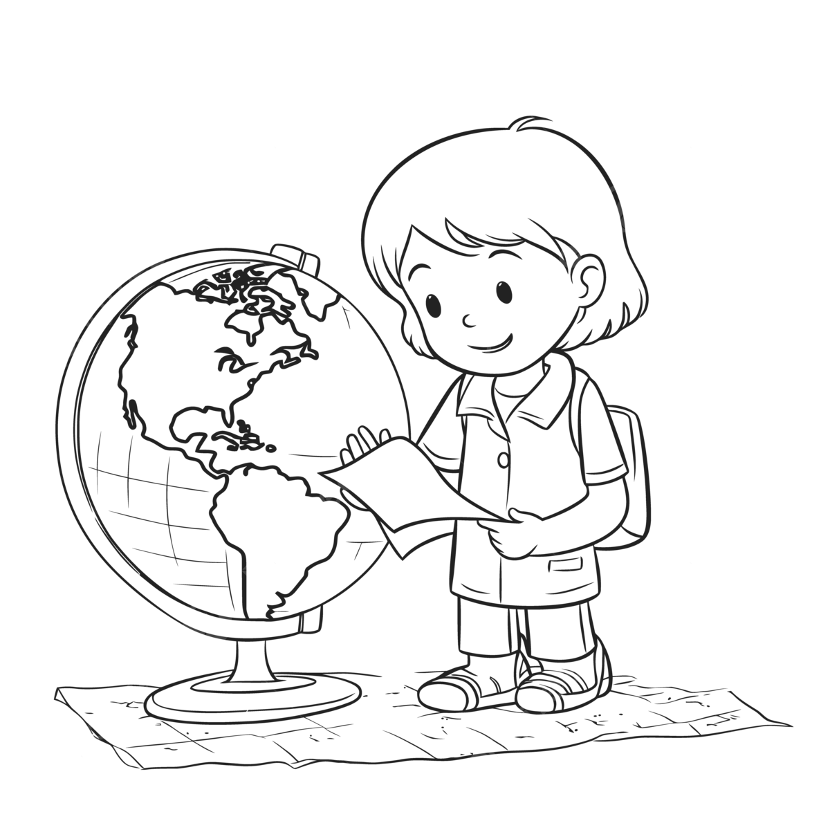 Dibujo de niãa seãalando el libro del mundo pãgina para colorear actividad exploraciãn inspiradoras bozar vector png dibujos dibujo de libro dibujo de ala dibujo de niãa png y vector para dcargar