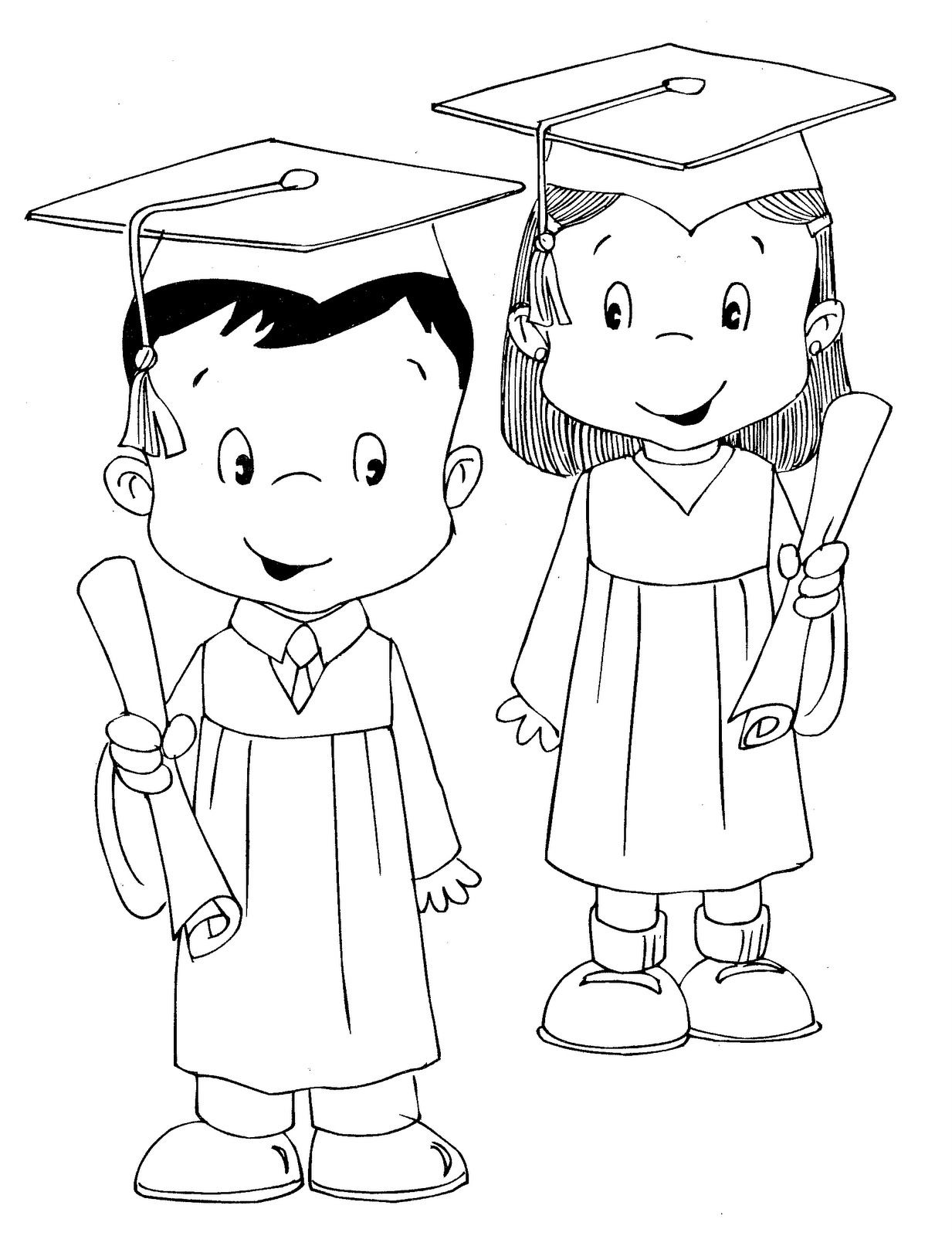 Dibujos para colorear de la graduaciãn free coloring pages kindergarten graduation coloring pages