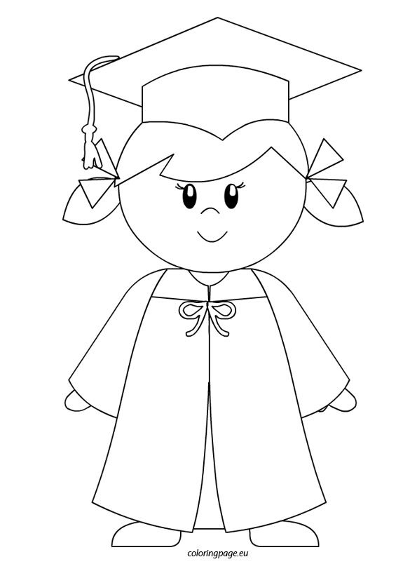 Celebrating kindergarten graduation with a coloring page