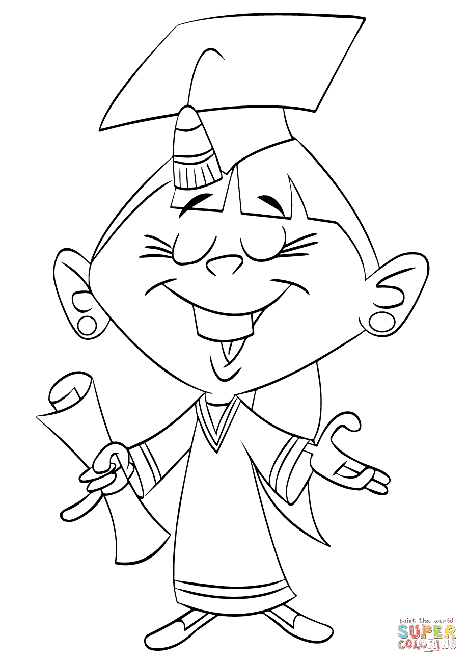 Dibujo de dibujo de niãa de graduaciãn para colorear dibujos para colorear imprimir gratis