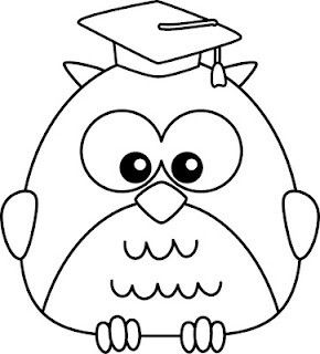 Graduation owl coloring pag prchool coloring pag free printable coloring pag