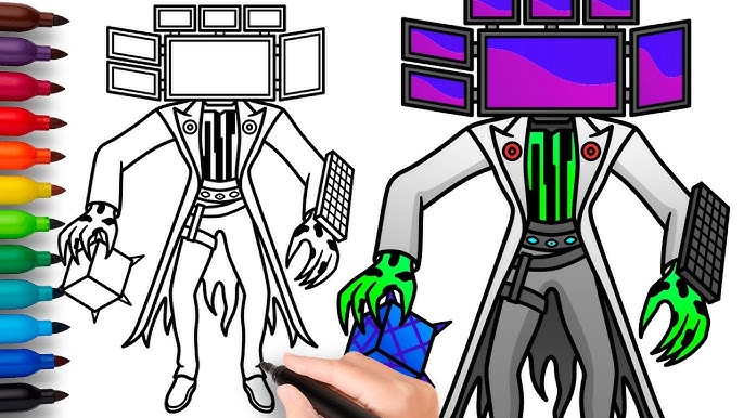 Coo dibujar a projector an skibidi toilet