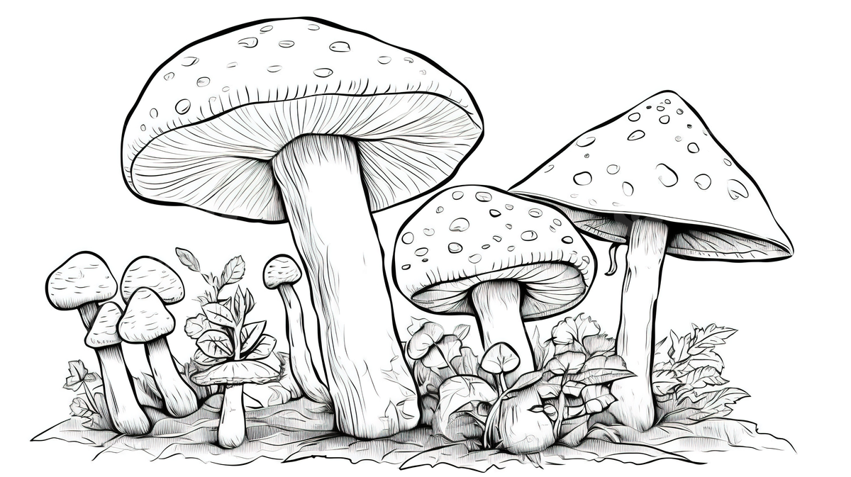 Fondo setas para colorear para ninos fondo dibujos para colorear de setas hongo champiãon imagen de fondo para dcarga gratuita