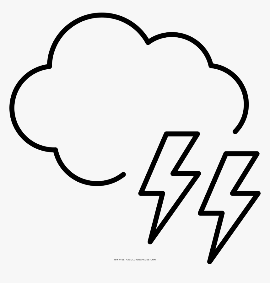 Storm cloud coloring page