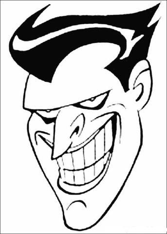 Face of joker coloring page free printable coloring pages