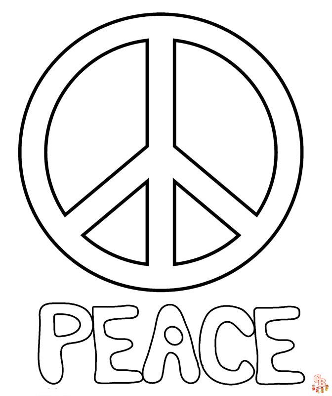 Pãginas para colorear de paz gratis