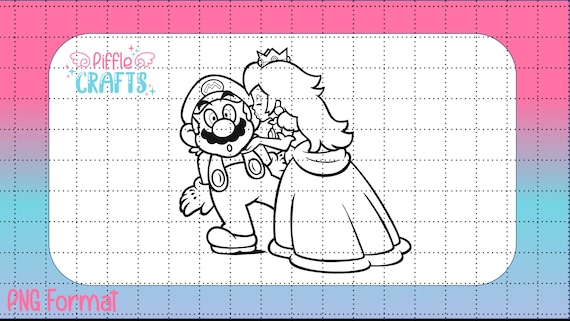 Mario princess peach kiss png