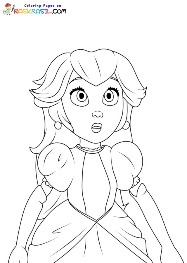 Princess peach coloring pages
