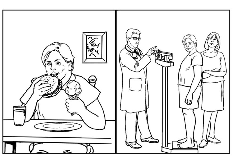 Dibujo para colorear salud