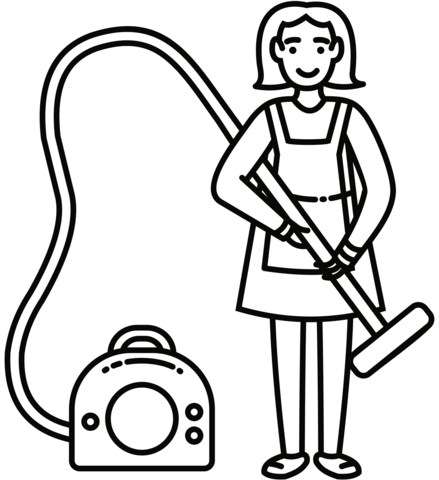 Dibujo de limpieza de la casa para colorear dibujos para colorear imprimir gratis