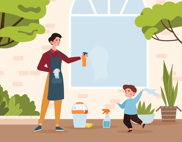 Cleaning house outside mãs de ilustraciones y dibujos de stock con licencia libres de regalãas