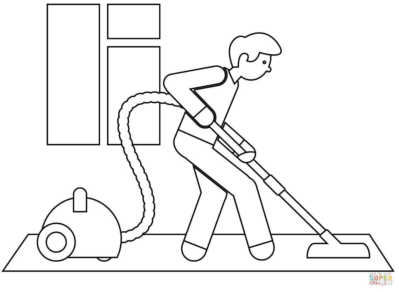 House cleaning coloring page free printable coloring pages