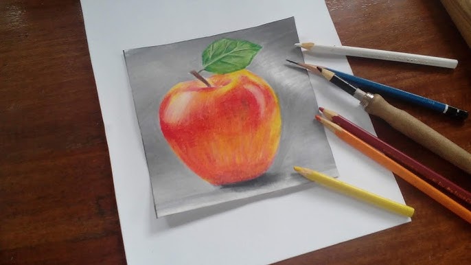 Ðcoo dibujar una anzana realista hdð how to draw a realistic apple