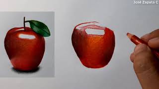 Ðcoo dibujar una anzana realista hdð how to draw a realistic apple