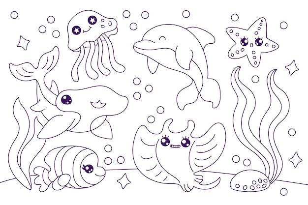 Page ocean coloring page images