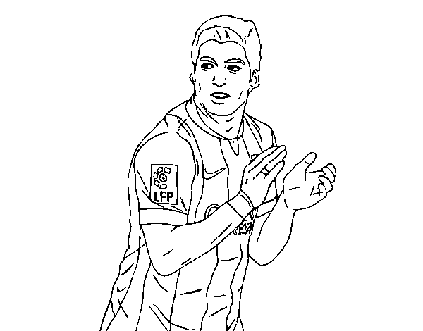 Dibujo de luis suãrez para colorear