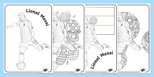 Hojas de colorar lionel messi hecho por educadores