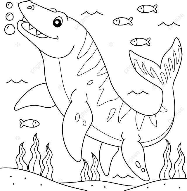 Dibujo de mosasaurus para colorear niãos linea dinosaurios vector png dibujos dibujo de dinosaurio dibujo de anillo dibujo infantil png y vector para dcargar gratis